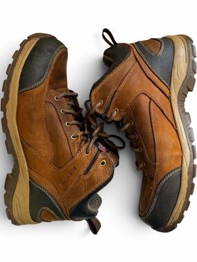 Red Wing Brown Leather Lace-Up Work 
Boots